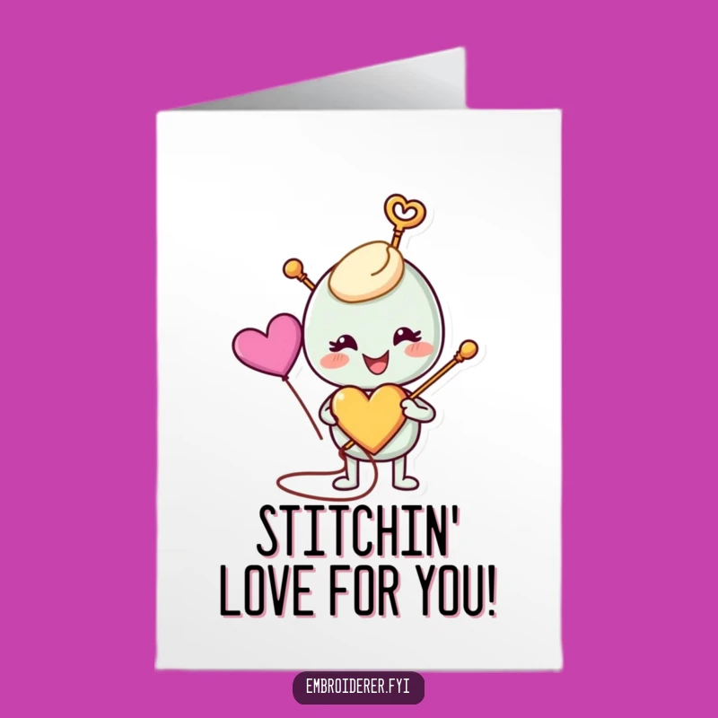 Joyful Free Printable Needle Birthday Card - Heartfelt Download