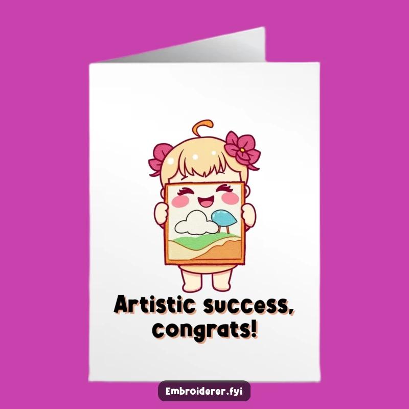 Free Printable Congrats Card: Joyful Artist, Masterpiece, Downloadable Gift