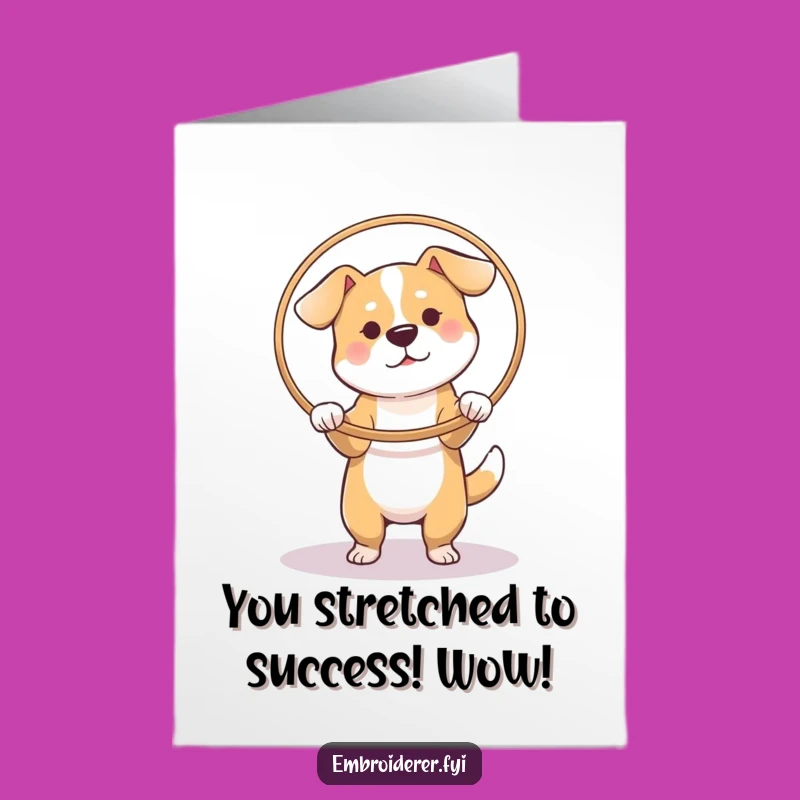 Free Printable Congrats Card: Dog Crafts Fabric, Funny Downloadable Gift for Achievers