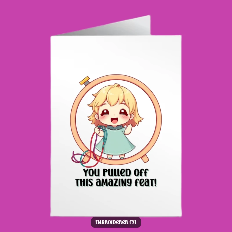 Free Printable Congrats Card: Unraveling Success with Colorful Threads!