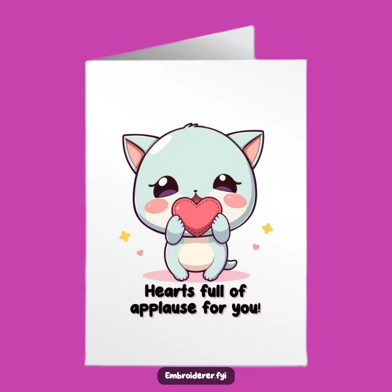 Free Printable Congratulations Card: Adorable Wonky Heart Character, Downloadable Gift