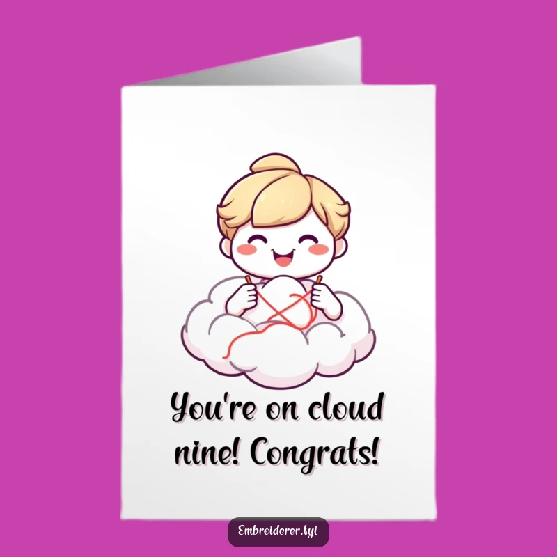 Free Printable Congratulations Card: Cloud Weaver, Uplifting & Funny Downloadable Gift for Achievers