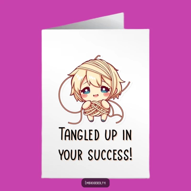 Hilarious Free Printable Congrats Card: Tangled Yarn Character DIY Downloadable