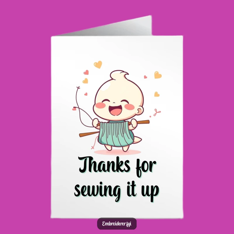 Free Printable Thank You Card: Funny Stitcher Fast Thanks Downloadable