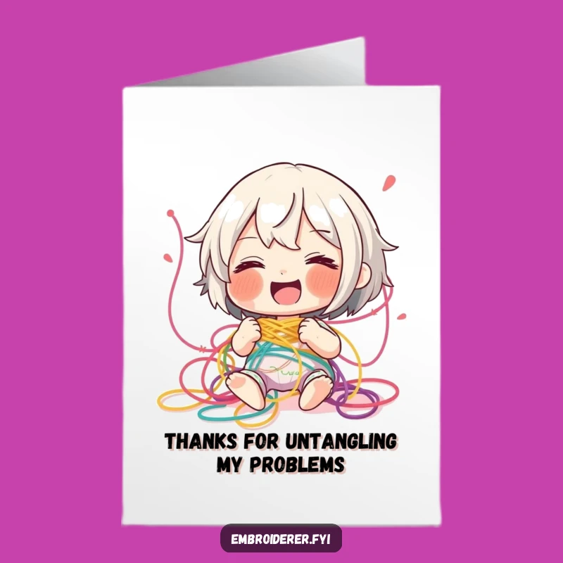 Free Printable Thank You Card: Giggles in Embroidery Thread!