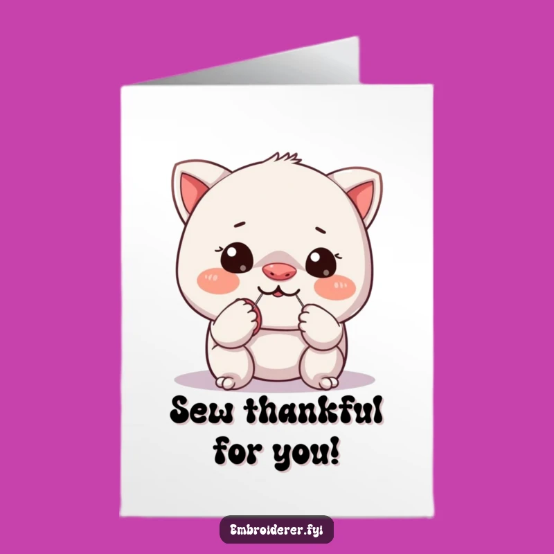 Free Printable Thank You Card: A Stitch of Gratitude - Downloadable Gift!