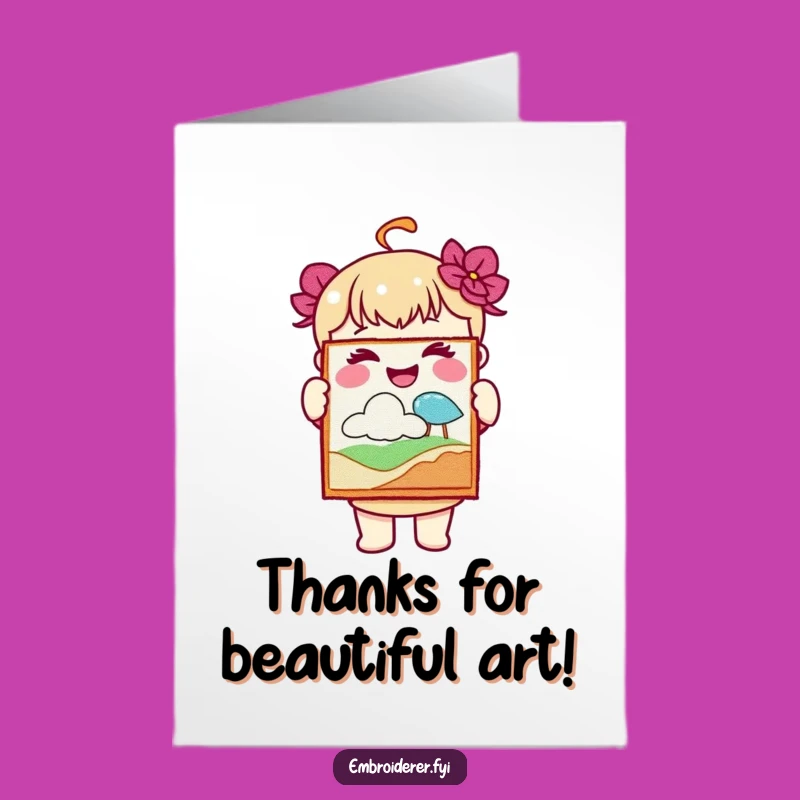 Free Printable Thank You Card: Joyful Artist, Art Display, Handy Print at Home