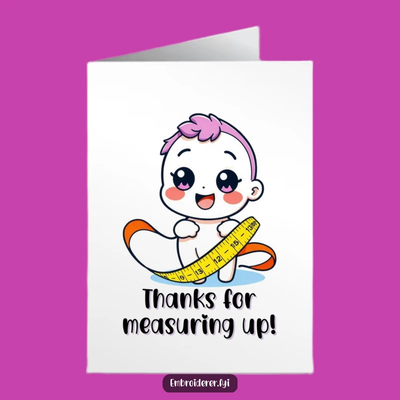 Free Printable Thank You Card: Happy Measurer, Handy Print at Home
