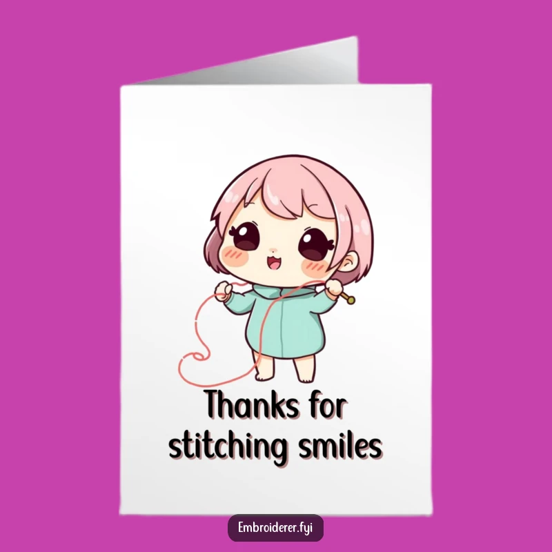 Free Printable Thank You Card: Grateful Stitcher's Artistic Thanks Downloadable Gift