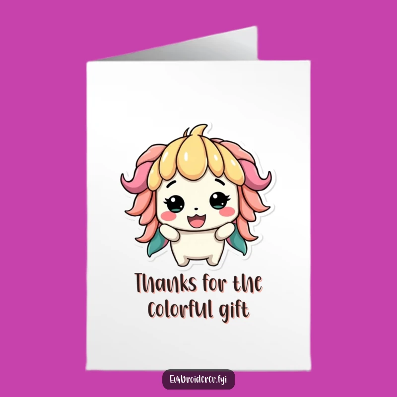 Funny Free Printable Thank You Card: Lopsided Creation Character DIY Gift