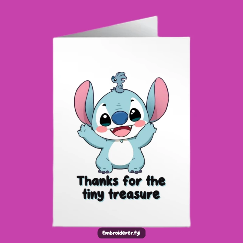 Funny Free Printable Thank You Card: Tiny Stitch Character DIY Gift