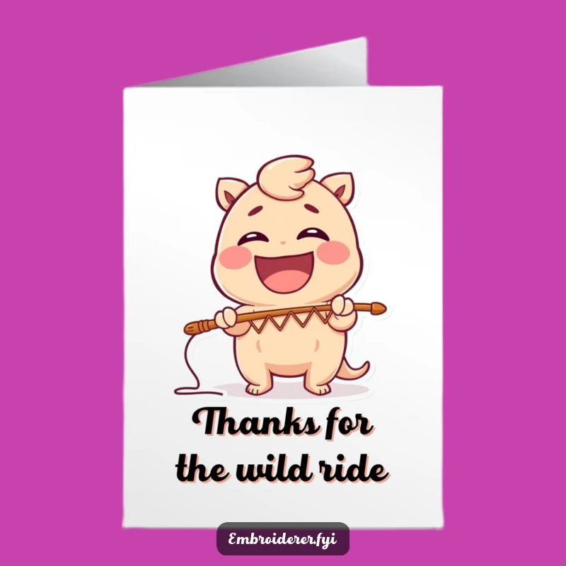 Free Printable Thank You Card: Zig-Zag Laughs - Funny Stitcher DIY Downloadable