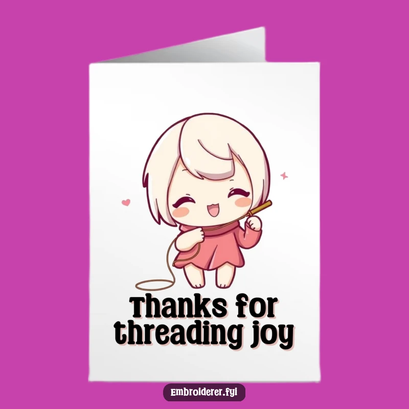 Free Printable Thank You Card: Playful Stitcher Artist, Chic Downloadable Gift!