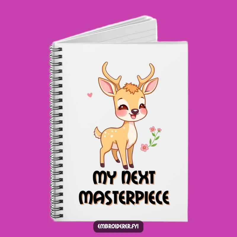 Funny Deer Notebook: Capture Ideas with a Joyful Embroiderer, Perfect Journal Gift