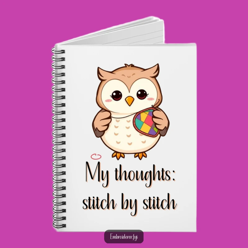 Funny Owl Stitching Notebook: Jot Down Ideas with Crafty Humor - Perfect Gift!
