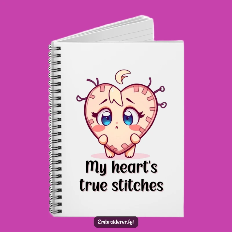 Funny Stitch Surprise Notebook - Wobbly Heart Creator, Perfect Sewing Journal