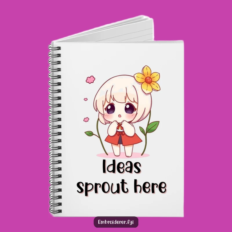 Funny Surprise Flower Notebook: Capture Your Thoughts with Magical Embroidery