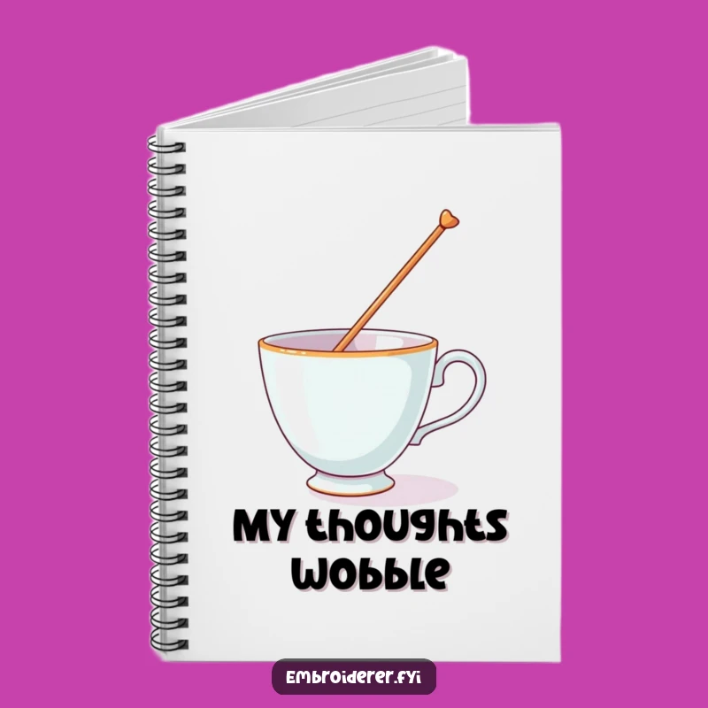 Funny Teacup's Balancing Act Notebook: Jot Down Ideas with Hilarious Artistic Flair
