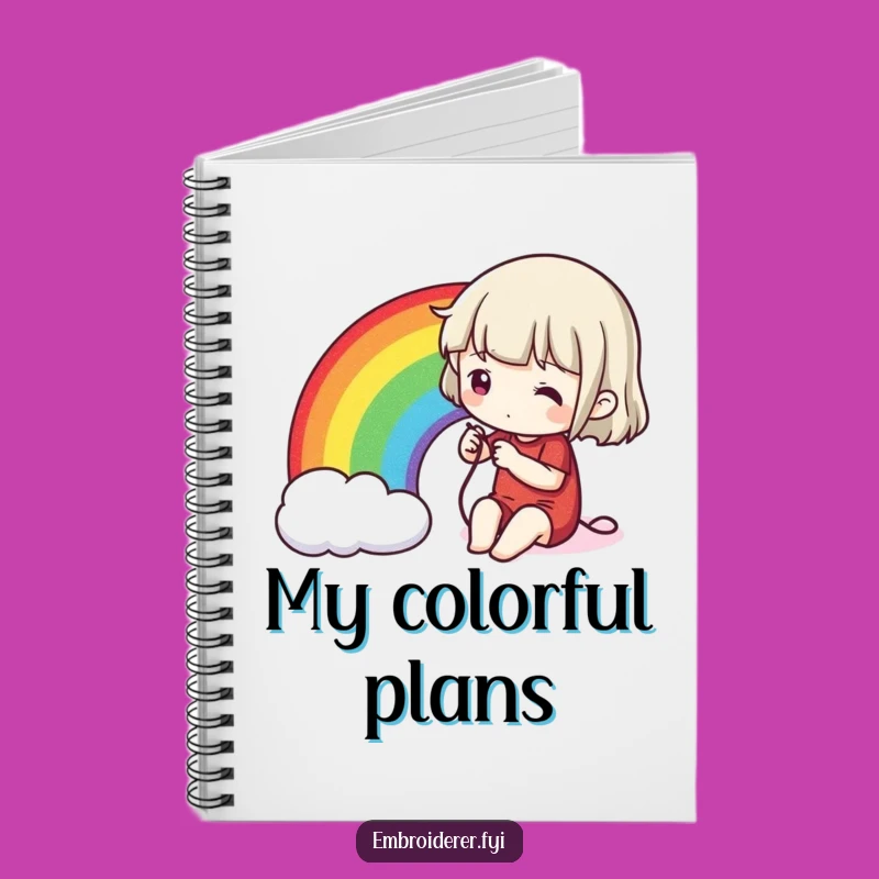 Funny Stitching Rainbow Notebook: Creative Craft Journal, Vibrant Idea Keeper