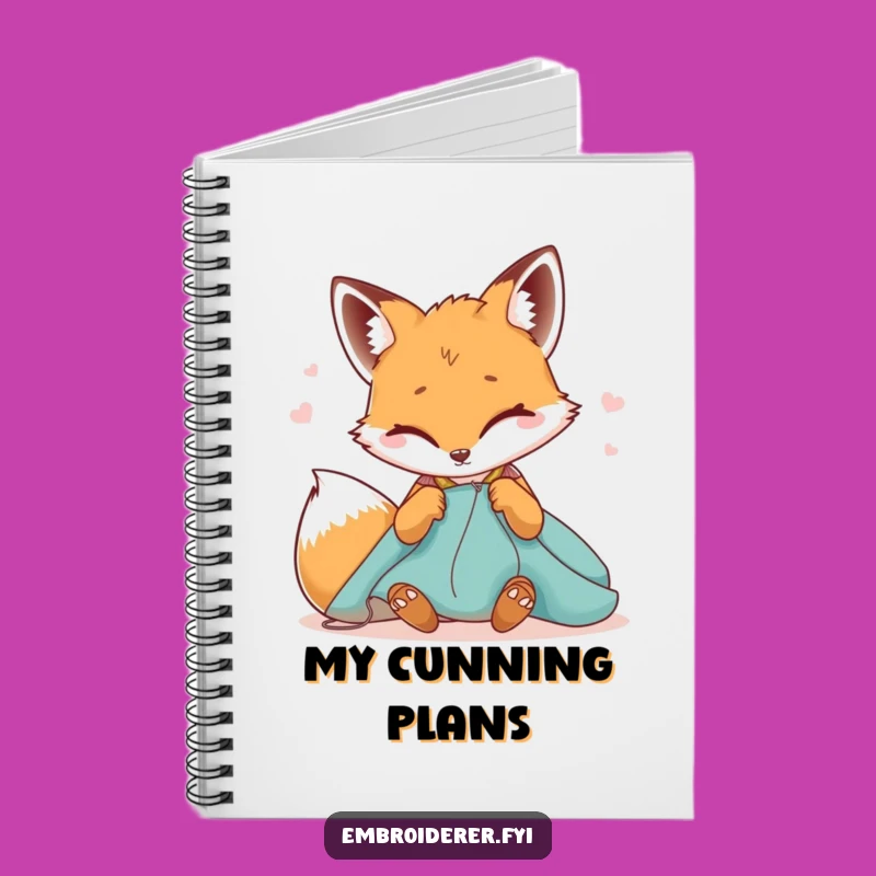 Funny Winking Fox Stitching Notebook: Jot Down Ideas with Sly Humor - Perfect Gift!