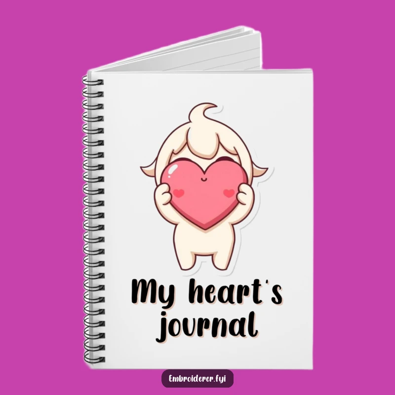 Funny Heart Stitch Notebook - Jot Down Ideas with Joy!