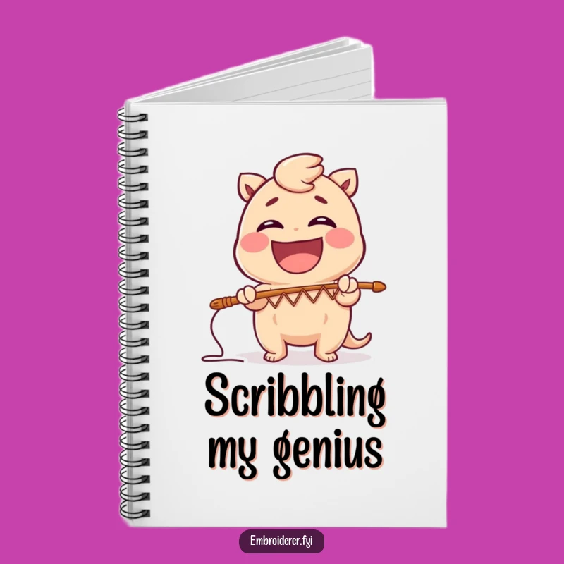Funny Zig-Zag Stitch Notebook - Journal Your Comical Ideas Gift