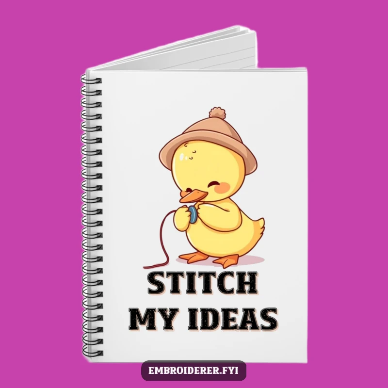 Funny Duck Sewing Button Notebook: Jot Down Your Crafty Ideas