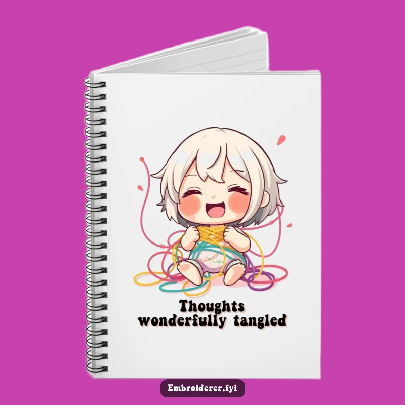 Funny Giggling Thread Notebook: Tangled Crafter's Journal, Hilarious Stitcher's Notes