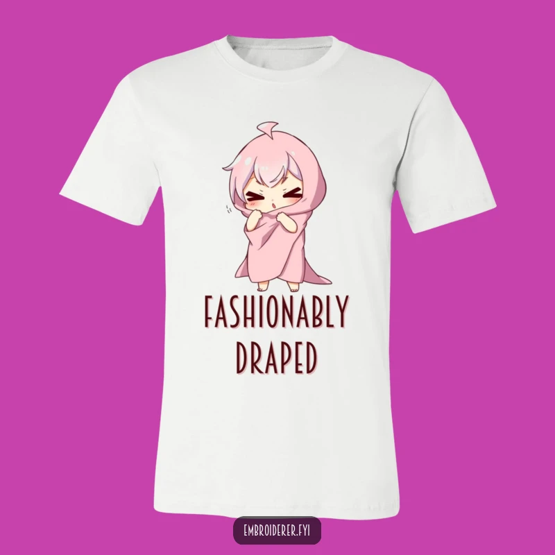 Funny Dramatic Pose T-Shirt: Silly Fabric Character Tee for Laughs