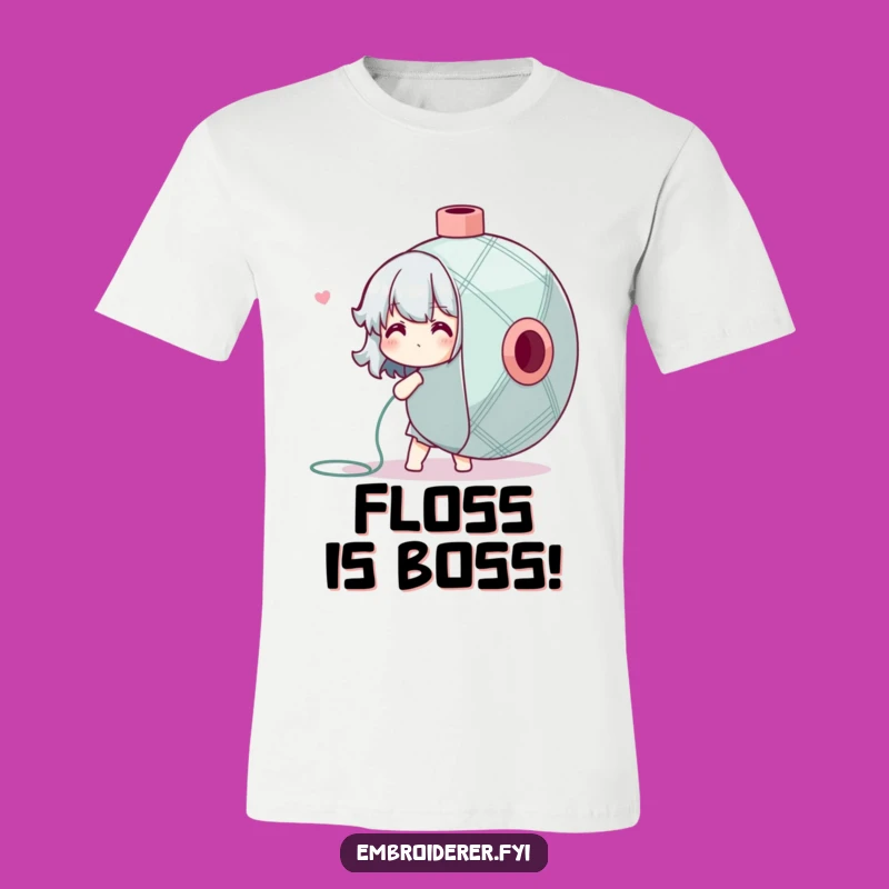 Funny T-Shirt: Giant Floss Monster, Hilarious Gift for Crafting Adventures