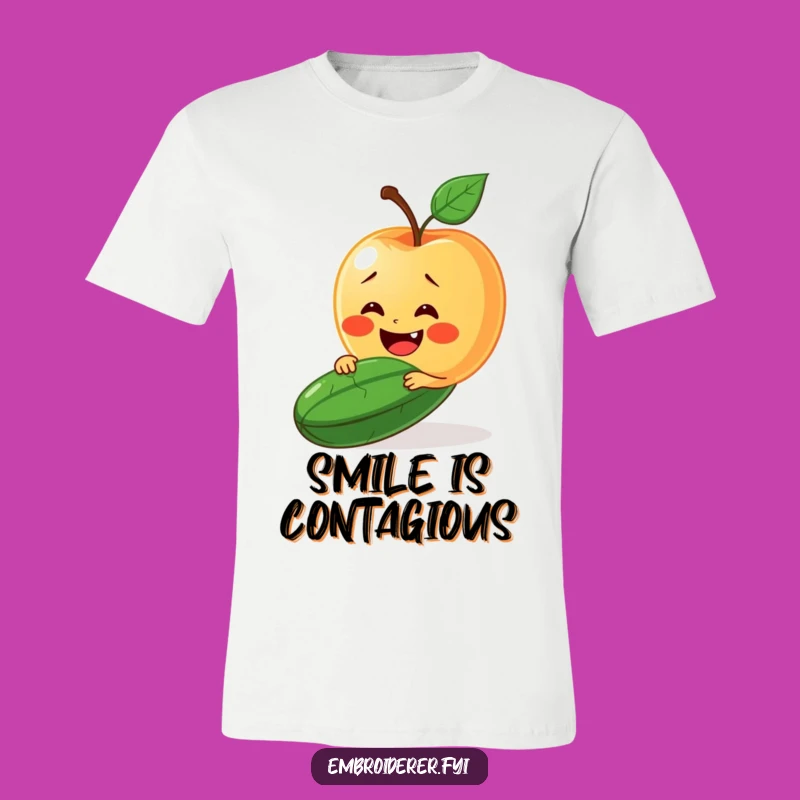 Funny Apple & Cucumber T-Shirt: Stitching Smiles Hilarious Tee for Kind Souls