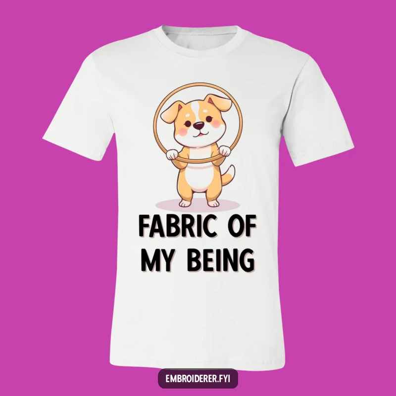 Funny Dog Hoop T-Shirt: Hilarious Tee for Focused Crafters & Pet Parents