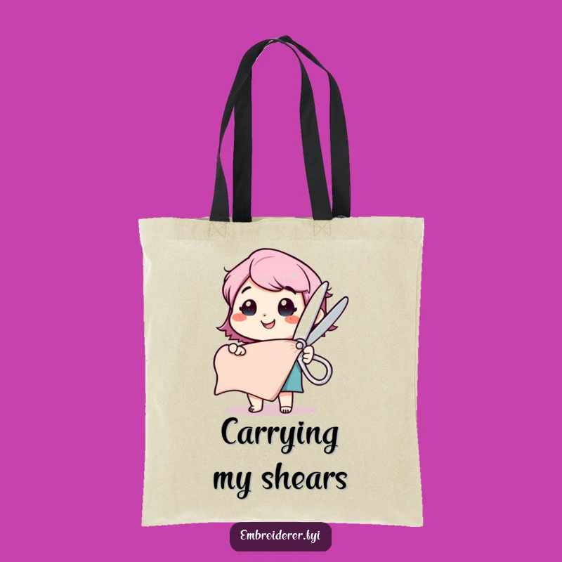 Funny Fabric Cutter Tote Bag: Carry Your Supplies and Your Smiles