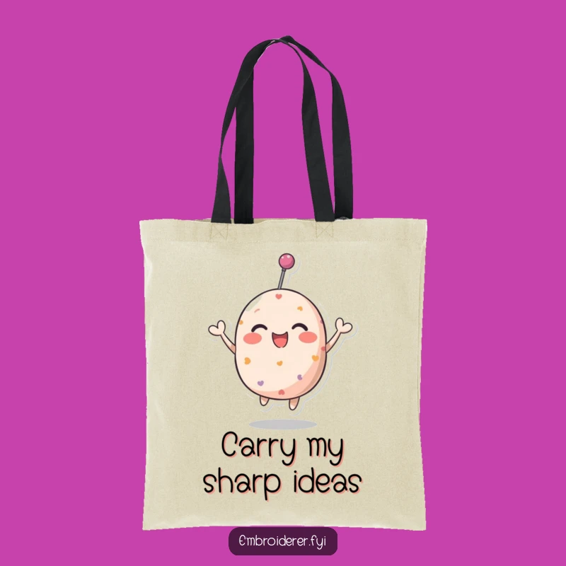 Funny Pincushion Bounce Tote Bag: Carry Your Crafty Essentials with a Smile!