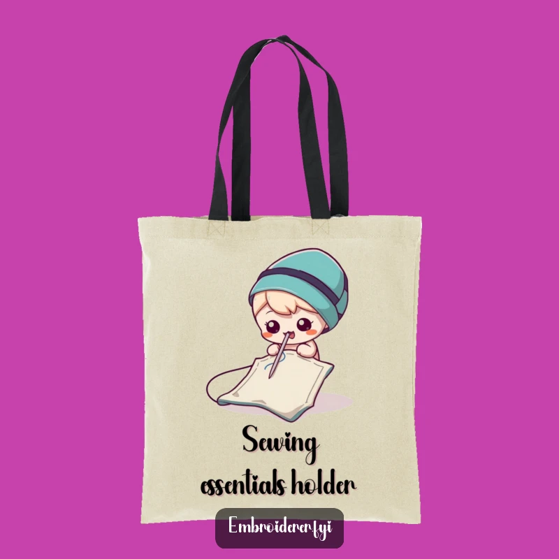 Mischievous Needle Tote Bag: Carry Your Craft Supplies, Funny Style